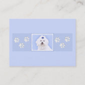 Maltees schilderen - Kute Original Dog Art Visitekaartje (Achterkant)