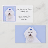 Maltees schilderen - Kute Original Dog Art Visitekaartje (Voorkant / Achterkant)