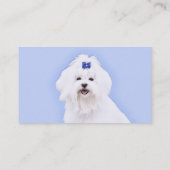 Maltees schilderen - Kute Original Dog Art Visitekaartje (Achterkant)