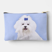 Maltees schilderij Blue Bow Schattigee originele h Etui (Achterkant)