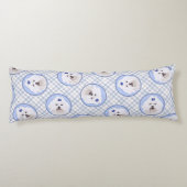 Maltees schilderij Blue Bow Schattigee originele h Lichaamskussen (Achterkant)