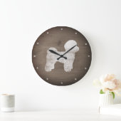 Maltees Silhouette Rustic Grote Klok (Huis)