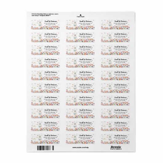 Maltees Sleeve white Dog bowtie Etiket (Full Sheet)