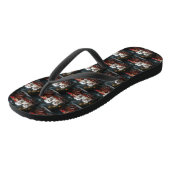 Maltees Sneeuw Slede Kerst Decoratie Teenslippers (Schuin)