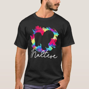 Maltees Tie Dye Rainbow Dog T-shirt