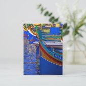 Maltees Vissen Boats Briefkaart (Staand voorkant)