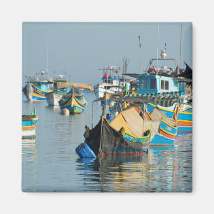 Maltees Vissen Boats Marsaxlokk op Malta Magneet
