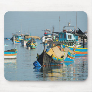 Maltees Vissen Boats   Marsaxlokk op Malta Muismat