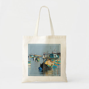 Maltees Vissen Boats Marsaxlokk op Malta Tote Bag
