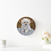 Maltees witte foto ronde klok (Huis)