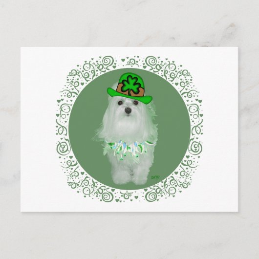 Malteeske St. Patrick's Dag Briefkaart (Voorkant)