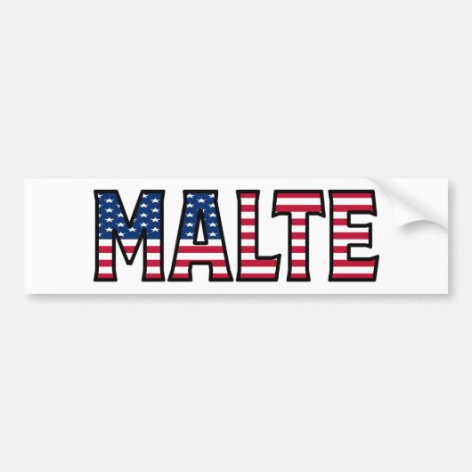 Maltenaam Vorname USA Aufkleber Sticker Auto (Voorkant)