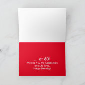 Maltese 60ste verjaardag Wenskaart op rood / wit Kaart (Binnen)