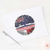 Maltese Australische Australische boomstamvlag Ronde Sticker (Envelop)