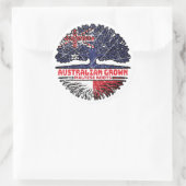 Maltese Australische Australische boomstamvlag Ronde Sticker (Tas)