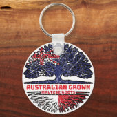 Maltese Australische Australische boomstamvlag Sleutelhanger (Voorkant)
