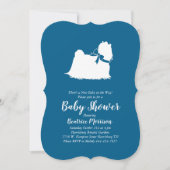 Maltese Baby shower Blue Boy Kaart (Voorkant)