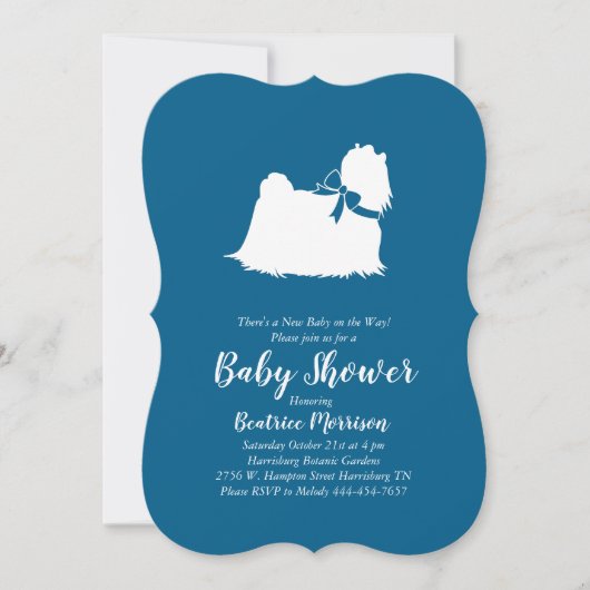 Maltese Baby shower Blue Boy Kaart (Voorkant)