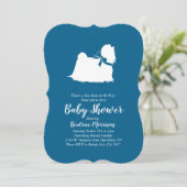 Maltese Baby shower Blue Boy Kaart (Staand voorkant)