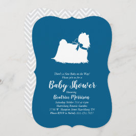 Maltese Baby shower Blue Boy Kaart