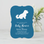 Maltese Baby shower Blue Boy Kaart (Staand voorkant)