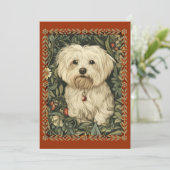 Maltese  Bloemenwandtapijt Kaart (Staand voorkant)
