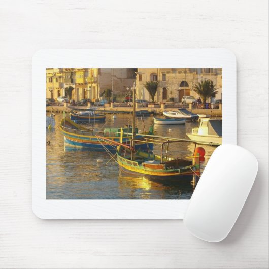 Maltese boats muismat (Met muis)