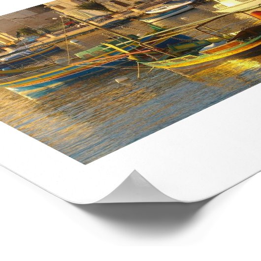 Maltese boats poster (Hoek)