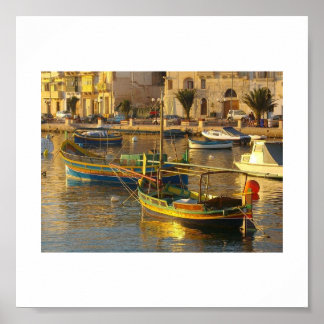 Maltese boats poster