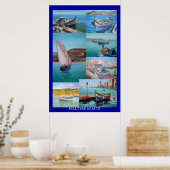 Maltese boats poster (Keuken)