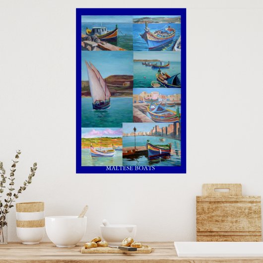 Maltese boats poster (Keuken)