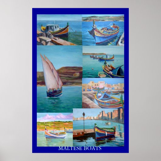 Maltese boats poster (Voorkant)