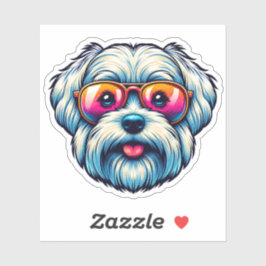 Maltese Bow Stropdas Vinyl Sticker