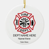 Maltese brandweerman keramisch ornament (Voorkant)