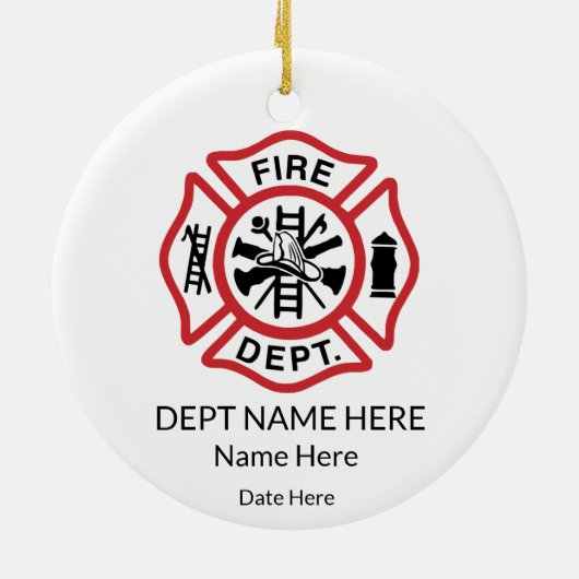 Maltese brandweerman keramisch ornament (Achterkant)