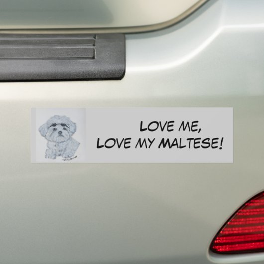 Maltese bumpersticker (Op auto)