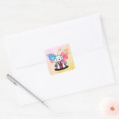 Maltese Butterfly KiniArt Vierkante Sticker (Envelop)