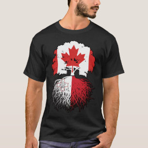 Maltese Canadese vlag voor boomstammen van Canada T-shirt