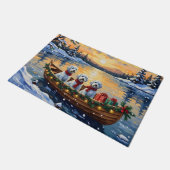 Maltese Christmas Boat Holiday Deurmat (Schuin)