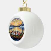 Maltese Christmas Boat Holiday Keramische Bal Ornament (Rechts)