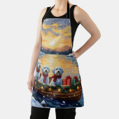 Maltese Christmas Boat Holiday Schort (Insitu)