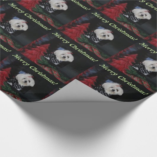 Maltese Christmas Cadeaupapier (Hoek)