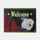 Maltese Christmas Deurmat (Voorkant)