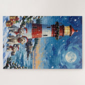 Maltese Christmas Lighthouse Holiday Legpuzzel (Horizontaal)