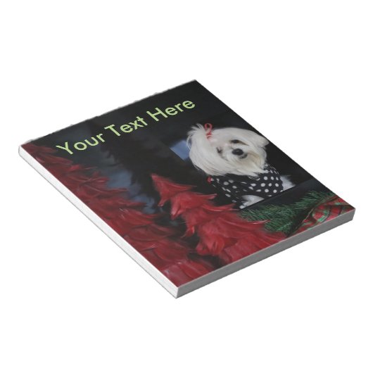 Maltese Christmas Notitieblok (Schuin)