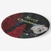 Maltese Christmas Papieren Bordje (Gekanteld)