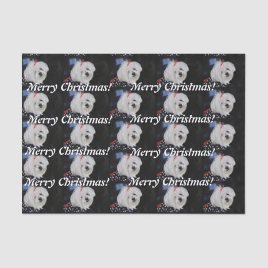 Maltese Christmas Tissuepapier (Voorkant)