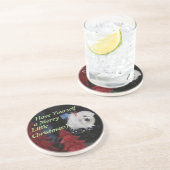 Maltese Christmas Zandsteen Onderzetter (Zijkant)