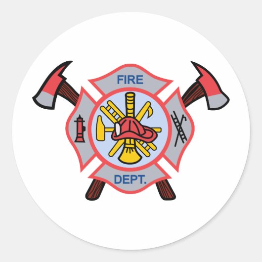 MALTESE CROSS-APPARAAT RONDE STICKER (Voorkant)