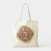 Maltese Cross Brandweerman Canvas tas (Achterkant)